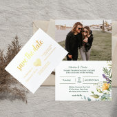 Gevouwen bruiloft opslaan Datum sjabloon