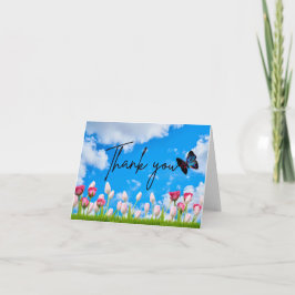 Gevouwen dank bedankkaart