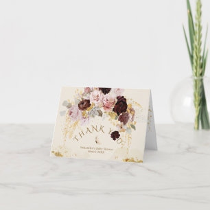 Gevouwen dank bedankkaart