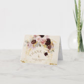 Gevouwen dank bedankkaart (Voorkant)