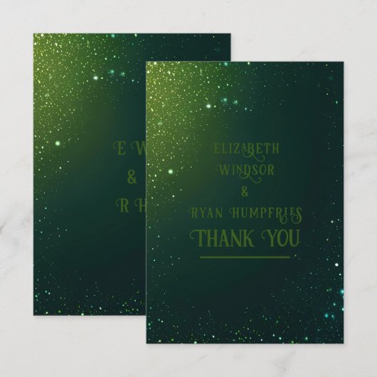 Gevouwen dank bedankkaart (Voorkant / Achterkant)