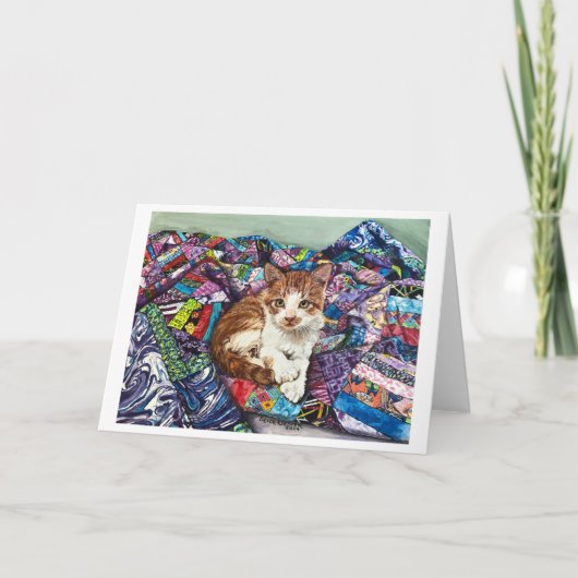 Gevouwen dank bedankkaart (Voorkant)