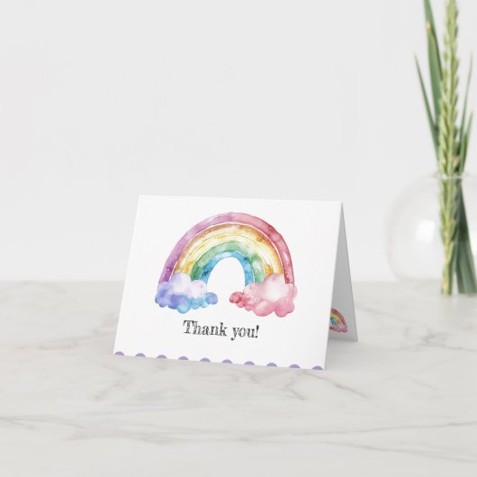 Gevouwen dank bedankkaart (Voorkant)