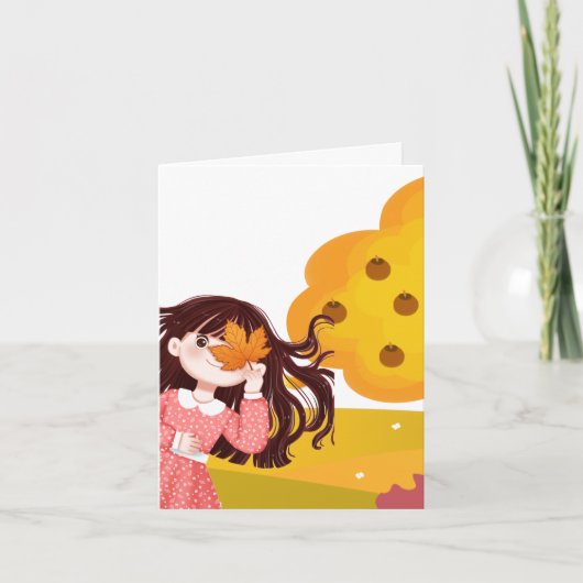 Gevouwen dank bedankkaart (Voorkant)