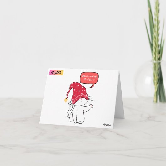 Gevouwen dank bedankkaart (Voorkant)