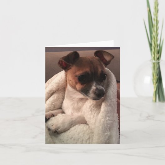 Gevouwen dank bedankkaart (Voorkant)