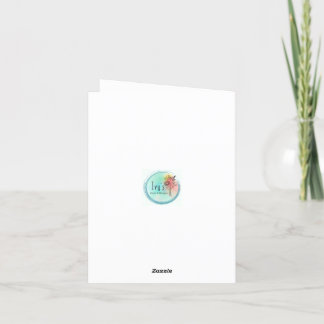 Gevouwen dank bedankkaart