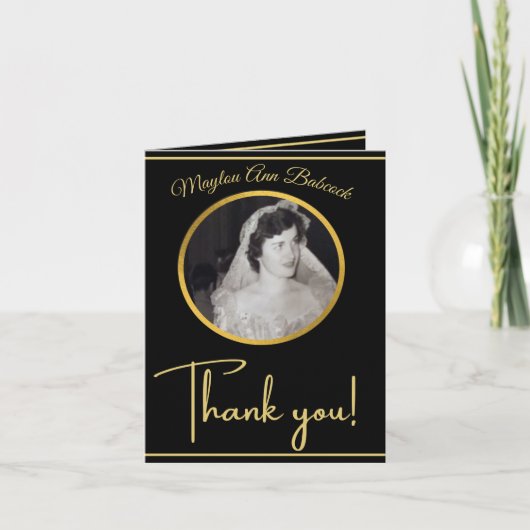 Gevouwen dank bedankkaart (Voorkant)