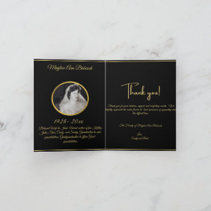 Gevouwen dank bedankkaart