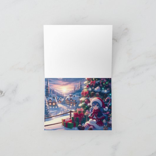 Gevouwen dank bedankkaart (Binnen)