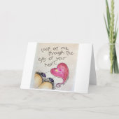 Gevouwen dank bedankkaart (Voorkant)