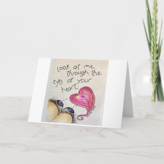 Gevouwen dank bedankkaart (Voorkant)