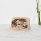 Gevouwen dank bedankkaart (Voorkant)