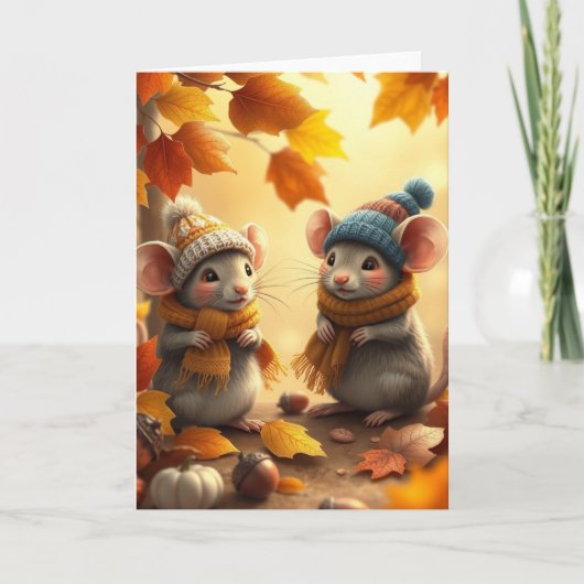 Gevouwen dank bedankkaart (Voorkant)