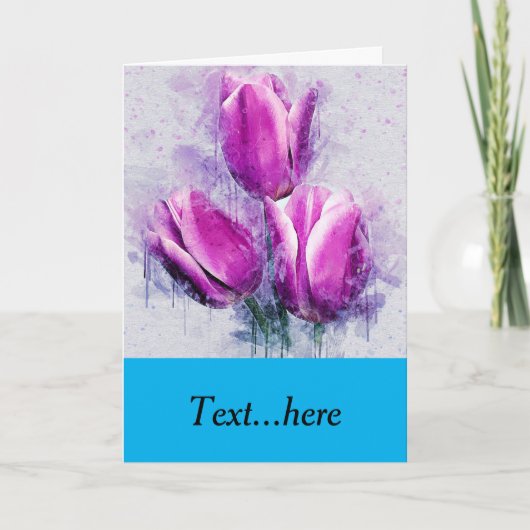 Gevouwen dank bedankkaart (Voorkant)