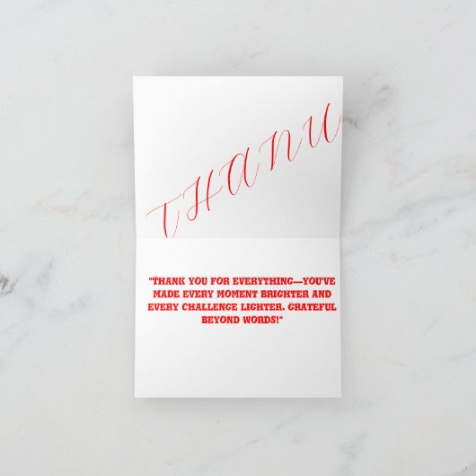 Gevouwen dank bedankkaart (Binnen)