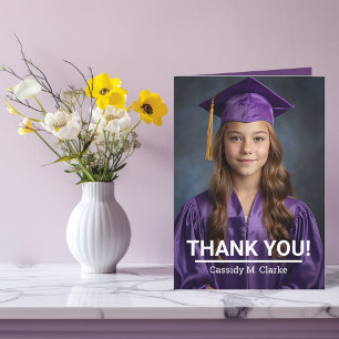 Gevouwen dank bedankkaart