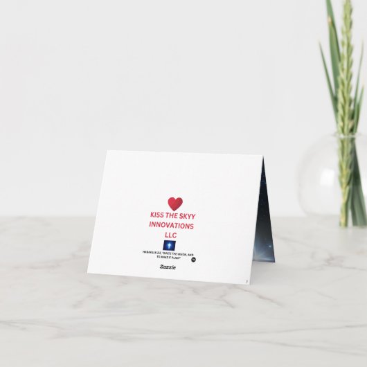 Gevouwen dank bedankkaart (Achterkant)