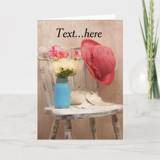 Gevouwen dank bedankkaart (Voorkant)