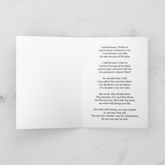 Gevouwen dank bedankkaart (Binnen)