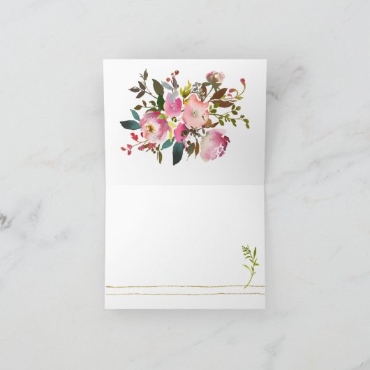 Gevouwen dank bedankkaart (Binnen)