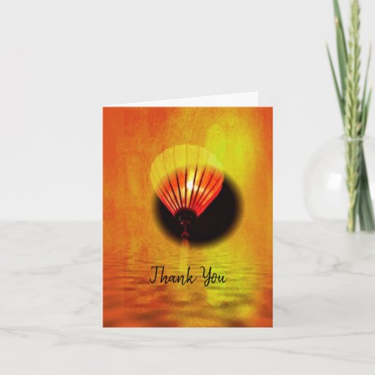 Gevouwen dank bedankkaart (Voorkant)