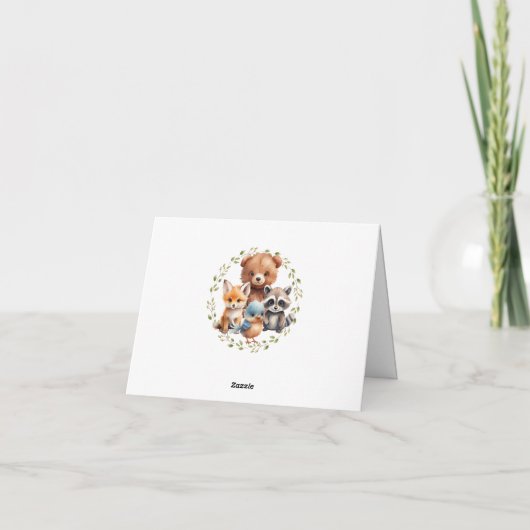 Gevouwen dank bedankkaart (Achterkant)