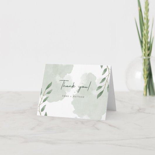 Gevouwen dank bedankkaart (Voorkant)