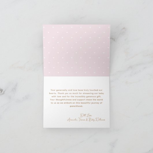 Gevouwen dank bedankkaart (Binnen)