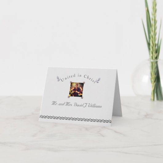 Gevouwen dank bedankkaart (Voorkant)