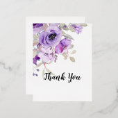 Gevouwen dank folie feestdagen briefkaart (Voorkant / Achterkant)