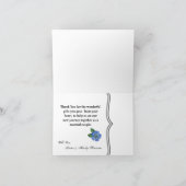 Gevouwen dank je kaart Traditionele vogelspar (Binnen)