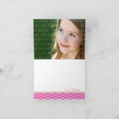 GEVouwen DANK JE WEL vet chevron patroon roze goud Bedankkaart (Binnen)