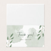 Gevouwen dank kaart (Buitenkant ongevouwen)