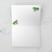 Gevouwen dank: Kikker Ribbit, ribbit Bedankkaart (Binnen)