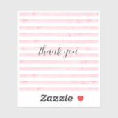 Gevouwen dank sticker (Vel)