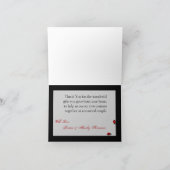 Gevouwen dank u kaarden Dame Bug Dandilion Flower Bedankkaart (Binnen)