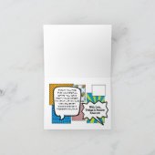 Gevouwen dank u kaarden de Auto van het Pop-art Bedankkaart (Binnen)