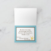 Gevouwen dank u kaarden de Dierentuin van de Bedankkaart (Binnen)