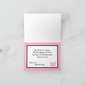 Gevouwen dank u kaarden de Gestreepte Druk van de Bedankkaart (Binnen)