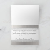 Gevouwen dank u kaarden de Zwarte Toren van Eiffel Bedankkaart (Binnen)