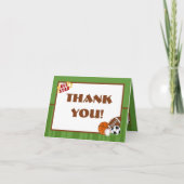 Gevouwen dank u kaarden Groen All Star Bedankkaart (Voorkant)