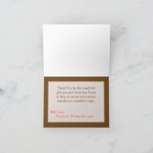 Gevouwen dank u kaarden het Kant Victoriaans Vinta Bedankkaart (Binnen)