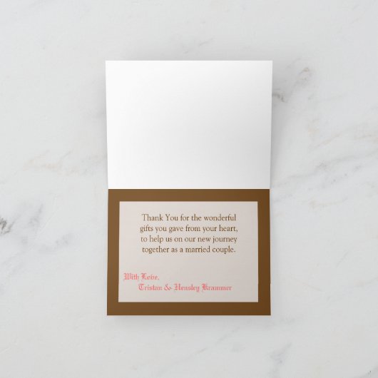 Gevouwen dank u kaarden het Kant Victoriaans Vinta Bedankkaart (Binnen)