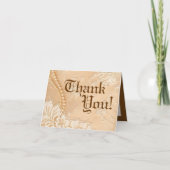 Gevouwen dank u kaarden het Kant Victoriaans Vinta Bedankkaart (Voorkant)