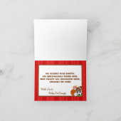 Gevouwen dank u kaarden het Rood van All Star Bedankkaart (Binnen)