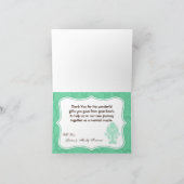 Gevouwen dank u kaarden Kant van het Damast van de Bedankkaart (Binnen)