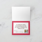 Gevouwen dank u kaarden Roze Hawaiiaanse Tropische Bedankkaart (Binnen)