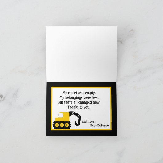 Gevouwen dank u kaart constructie (Binnen)