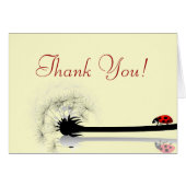 Gevouwen dank U Kaart Geel en Lady Bug (Voorkant Horizontaal)